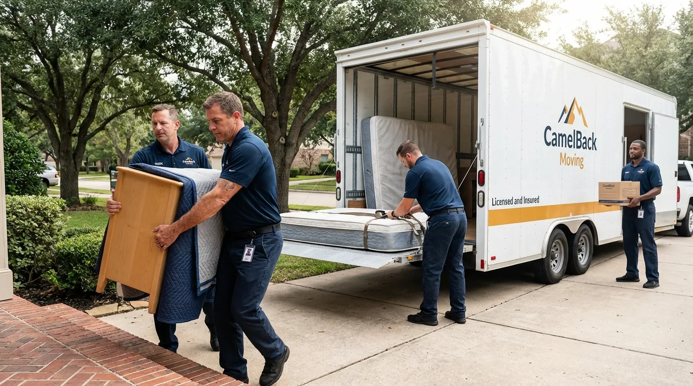 Crew loading residential truck for cross-state move from Grayson, KY